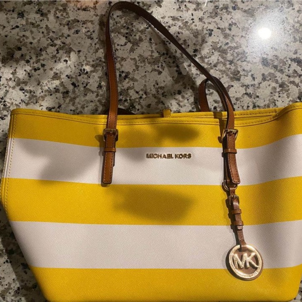 Michael Kors Striped Handbag